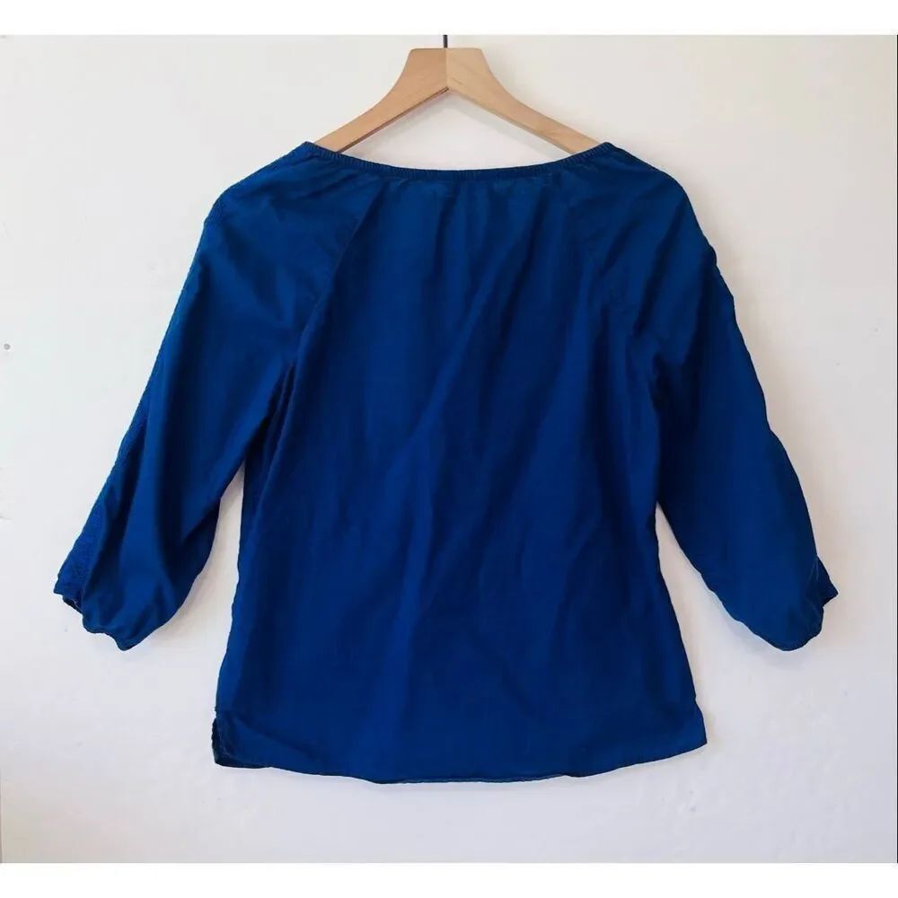 Express Blue Embroidered Top   Size XS - Picture 2 of 4